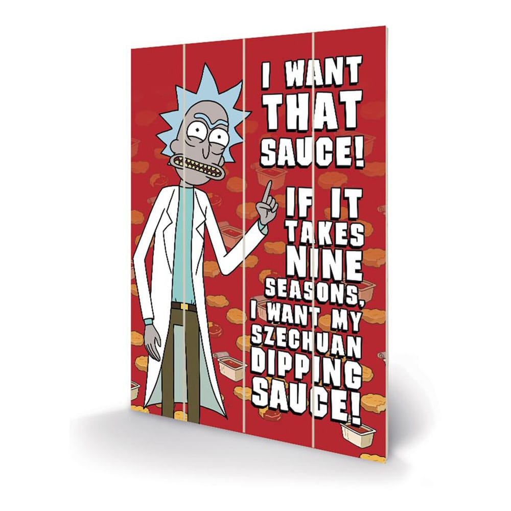 Isola dei Collezionisti - Rick and Morty Wooden Wall Art Szechuan Sauce 40 x 59 cm - 2